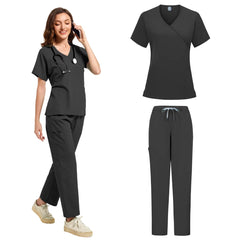 Women's Plain Fitted Surgical Scrub Set Taissa - product image 4