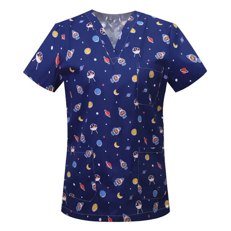 Men's Cotton Printed Animal Scrub Top - product image 6