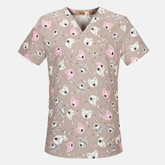 Women's Cotton Printed Animal Scrub Top - product image 12