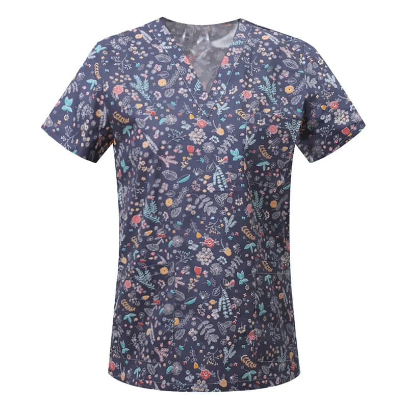 Women's Cotton Printed Animal Scrub Top - product image 13