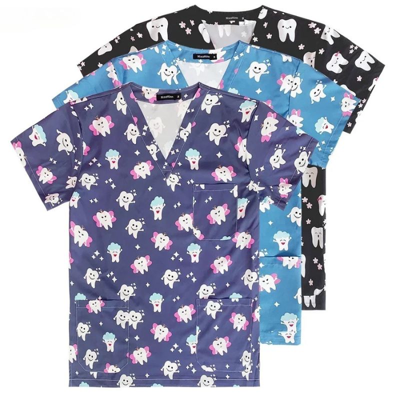 Women's Printed Dentistry Scrub Top - product image 6