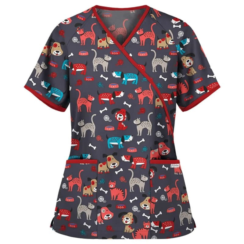 Women's Printed Scrub Top Cute + GIFT - product image 9