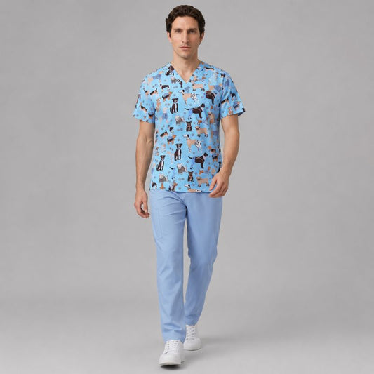 Men's Printed Animal Surgical Scrub Set - product image 1
