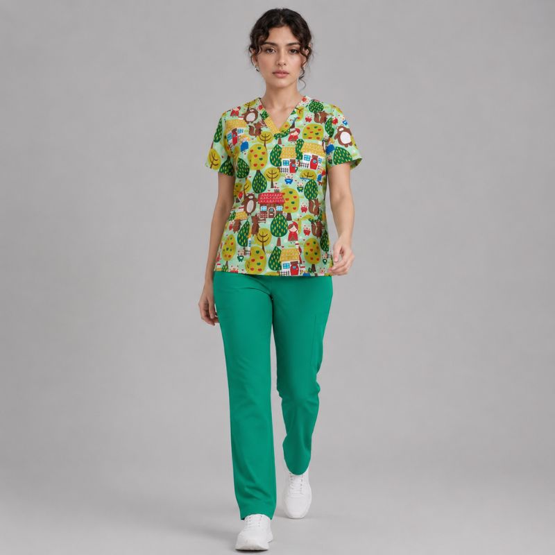 Women's Printed Animal Surgical Scrub Set - product image 1