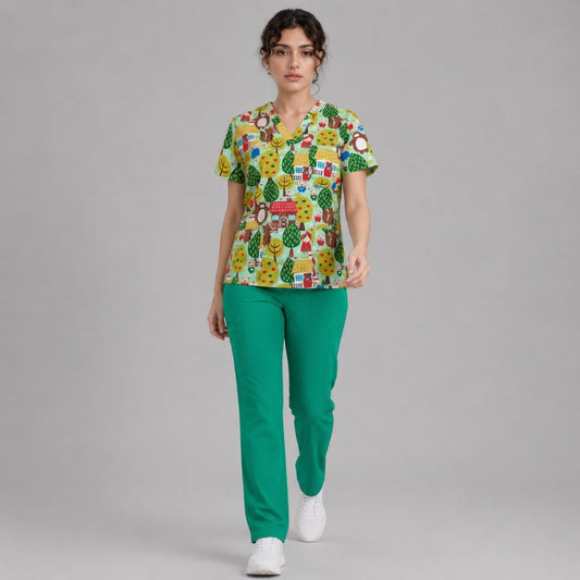 Women's Printed Animal Surgical Scrub Set - product image 1